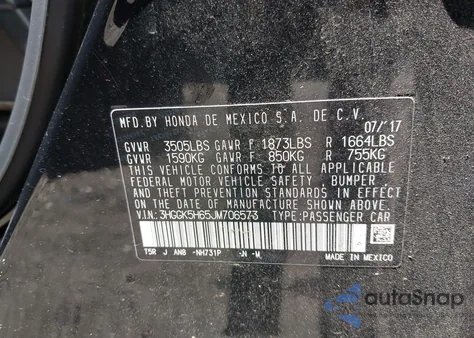 2018 Honda Fit Sport из США, поврежденный, VIN 3HGGK5H65JM706573